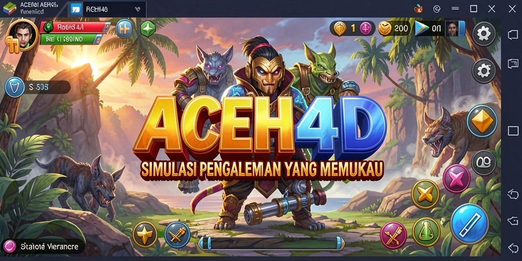 Tampilan gameplay ACEH4D dengan elemen simulasi yang menarik.