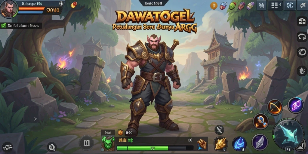 Tampilan screenshot DAWATOGEL menunjukkan aksi seru dalam pertempuran ARPG.