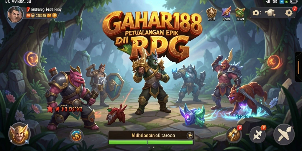 Tampilan gameplay RPG yang menegangkan dan mendebarkan di GAHAR188.