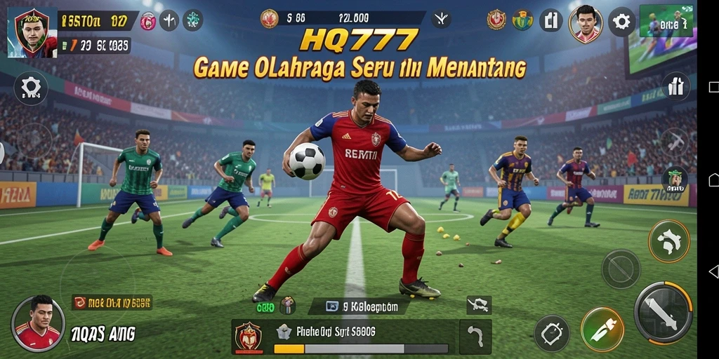 Tampilan interaktif gameplay HQ777 dengan berbagai mode olahraga.