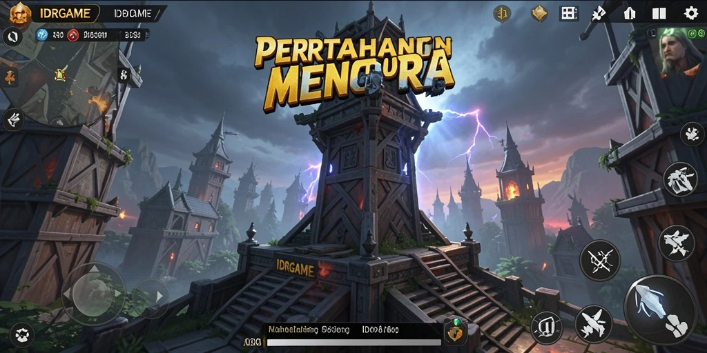 Gameplay seru IDRGAME menampilkan strategi pertahanan menara yang intens.