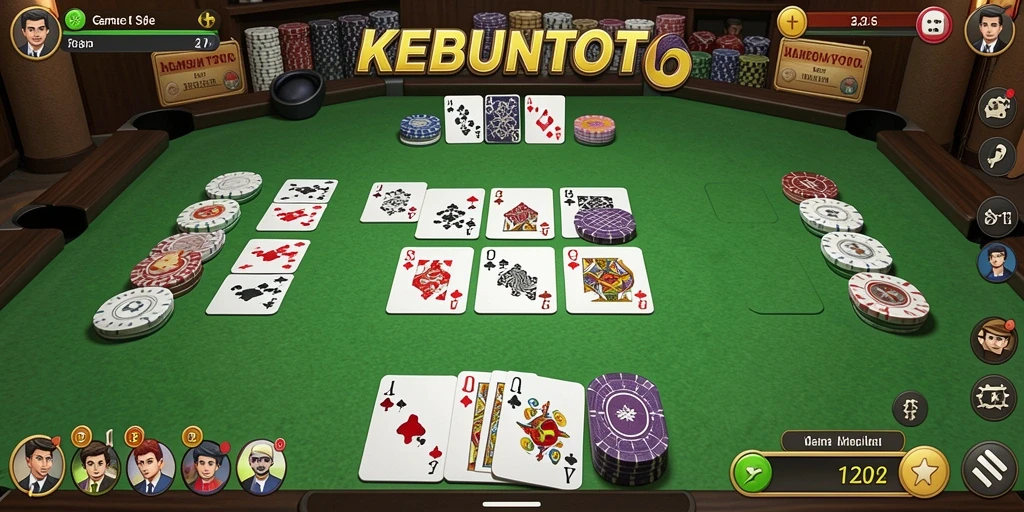 Tampilan gameplay KEBUNTOTO yang seru dan interaktif dalam permainan Gaple.