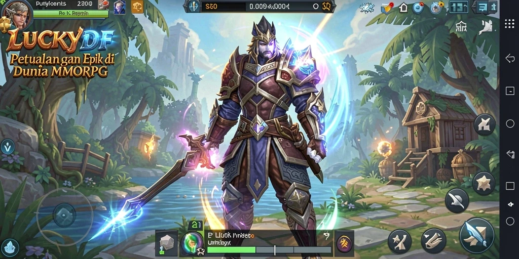 Tangkapan layar menunjukkan aksi seru dalam gameplay LUCKYDF.